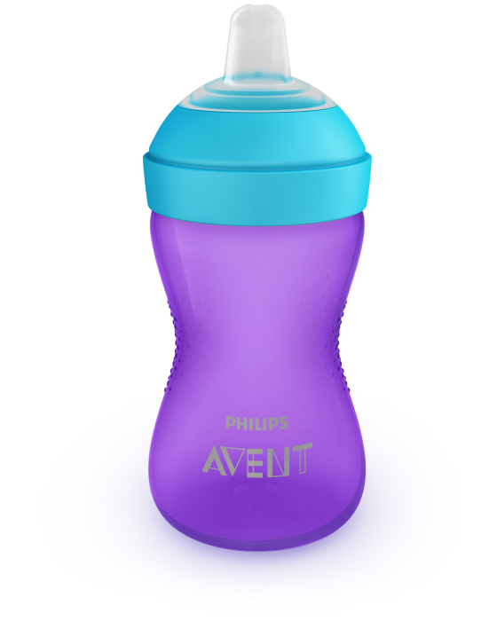 Philips AVENT / Чашка-непроливайка с мягким носиком, 300 мл., от  9  мес.,  фиолетовая, SCF802/02  - фото 3